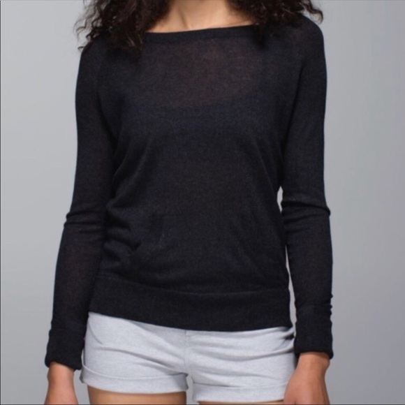 lululemon athletica Sweaters - Lululemon Chai Time Black Pullover II size 4